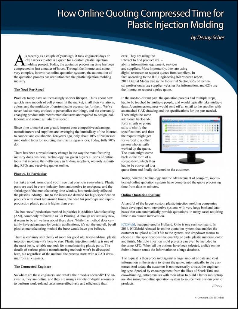 Plastic Injection Molding Articles